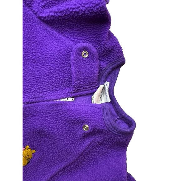 Rare Vintage Sz 6 Wormser Winnie The Pooh Piglet Zip Up Purple Pajamas Sleeper - Picture 2 of 11